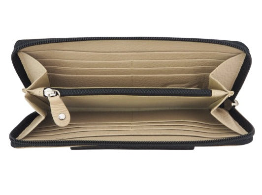 Leather Wallet Oxford Beige/Black Picture 2 Regular from Cadelle Leather