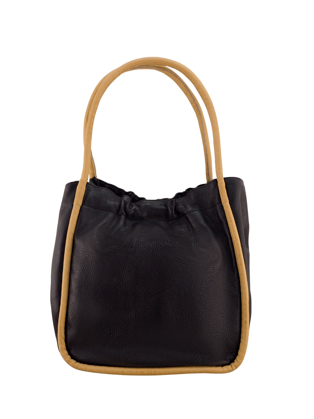 Tamara Shoulder Bag | Black/Camel-CadelleLeather