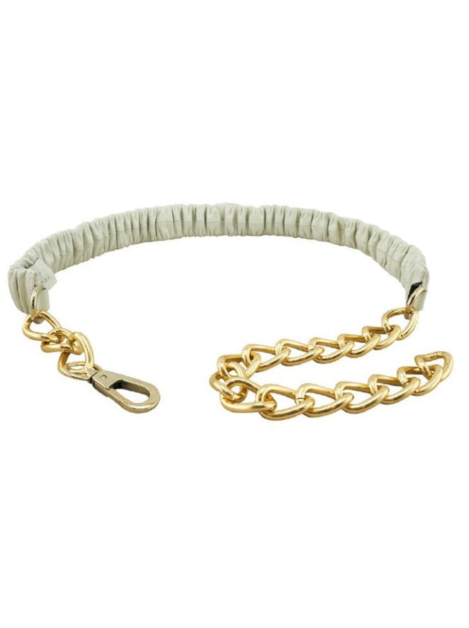 Angelica Stretch Belt | White-CadelleLeather