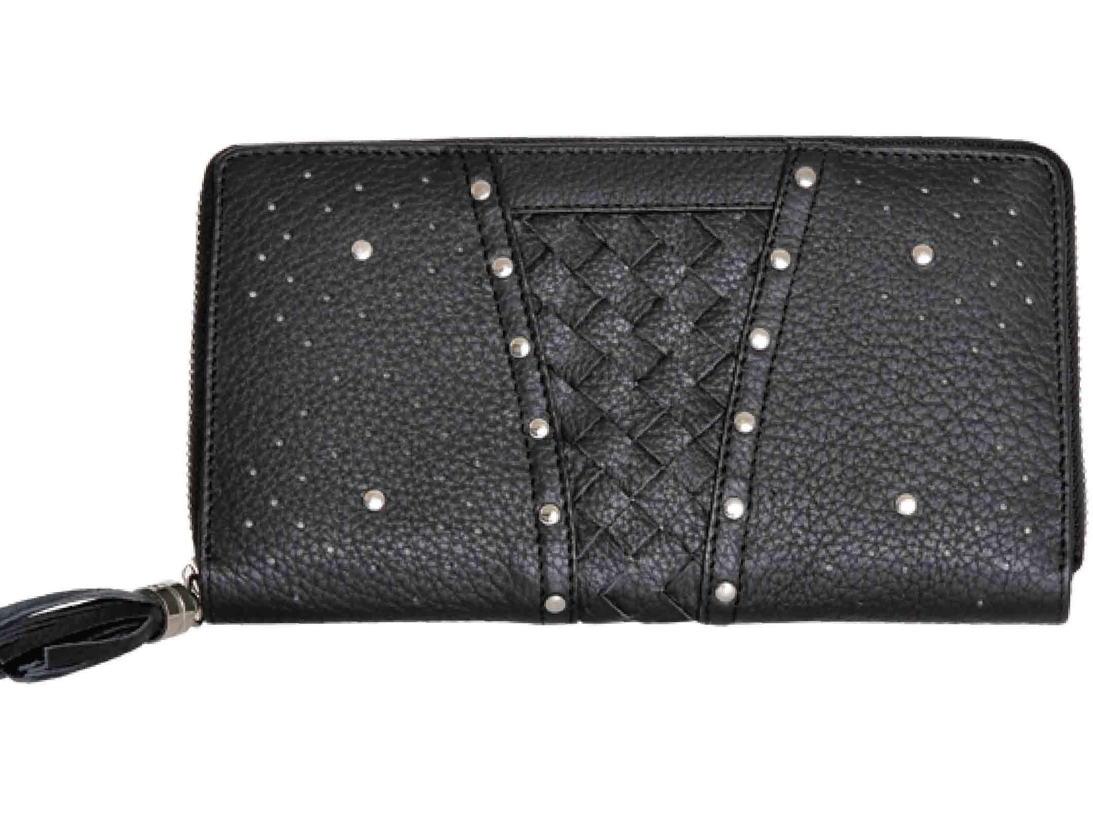 Leather Wallet Aviana Stud Weave Wallet Tobacco Picture 1 regular from Cadelle Leather