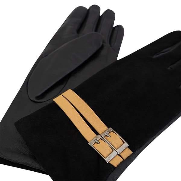 Leather Glove Buckle Glove Black/Camel Picture 2 regular from Cadelle Leather