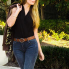 Leather Belt Camille Stud Belt Picture 1 regular from Cadelle Leather