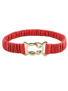 Chloe Stretch Leather Belt | Red-CadelleLeather