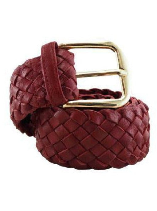 MONK Firenze Leather Belt | Red-CadelleLeather
