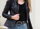 Leather Stud Belt Skye Mult Stud Belt Black Picture 2 Regular From Cadelle Leather