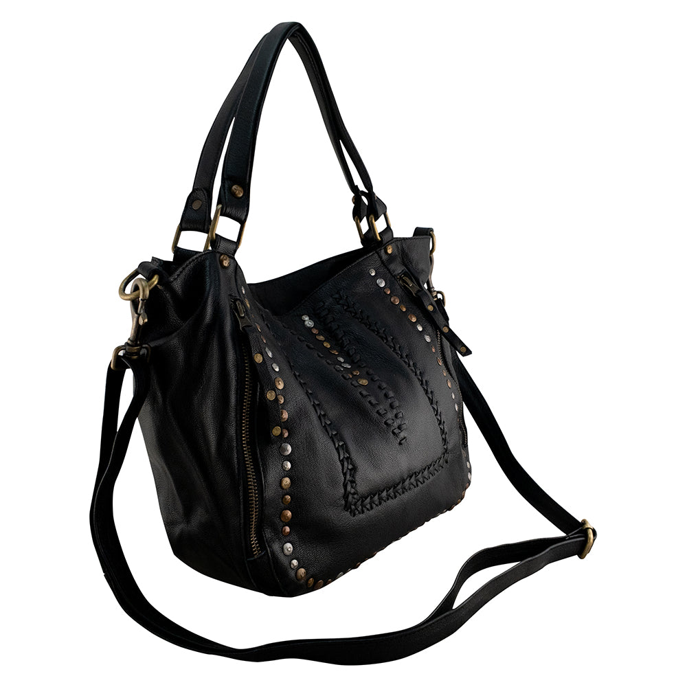 Mila Tote | Black-CadelleLeather
