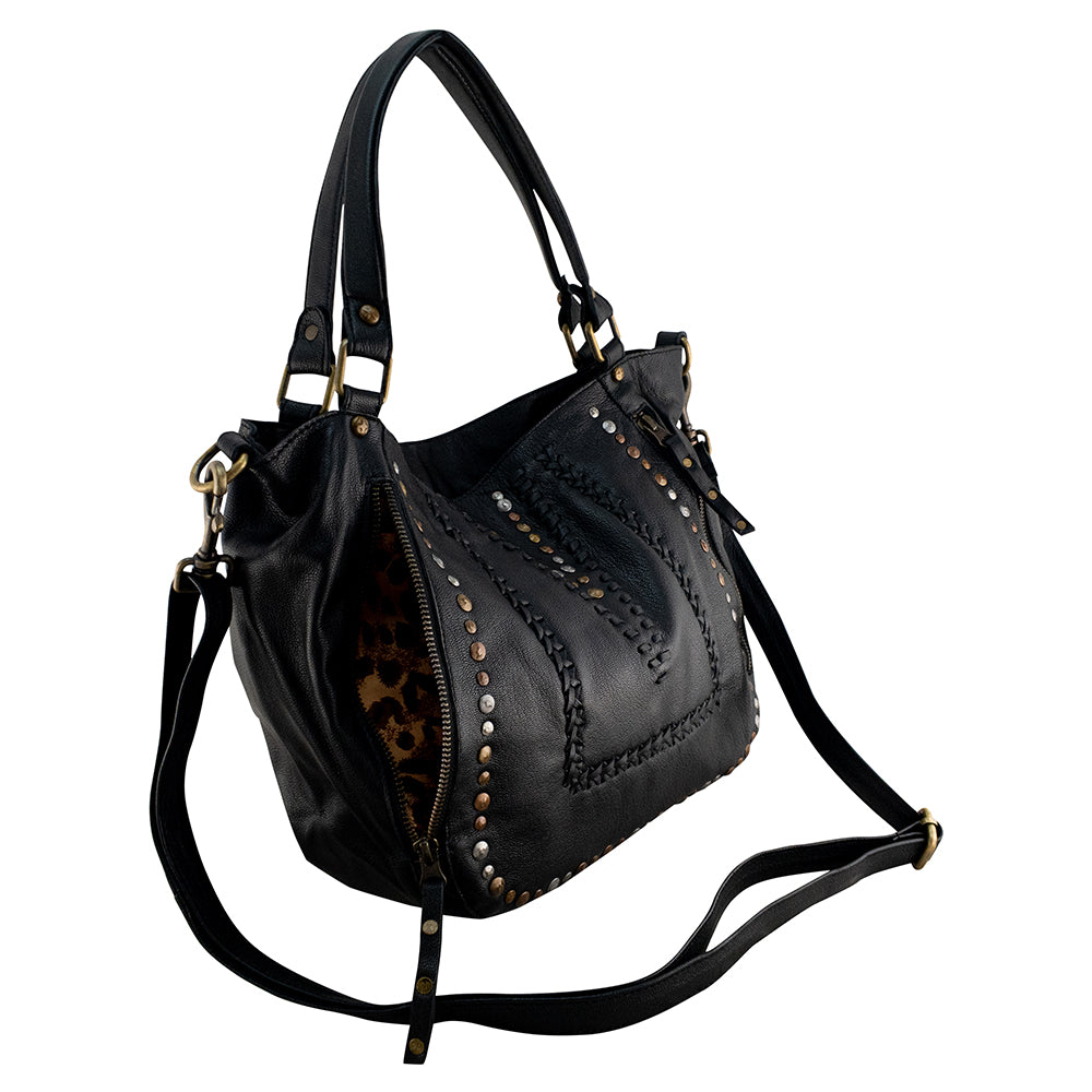 Mila Tote | Black-CadelleLeather