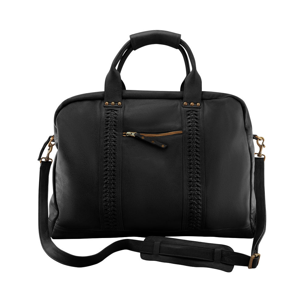 Leni Overnighter | Black-Handbags-CadelleLeather