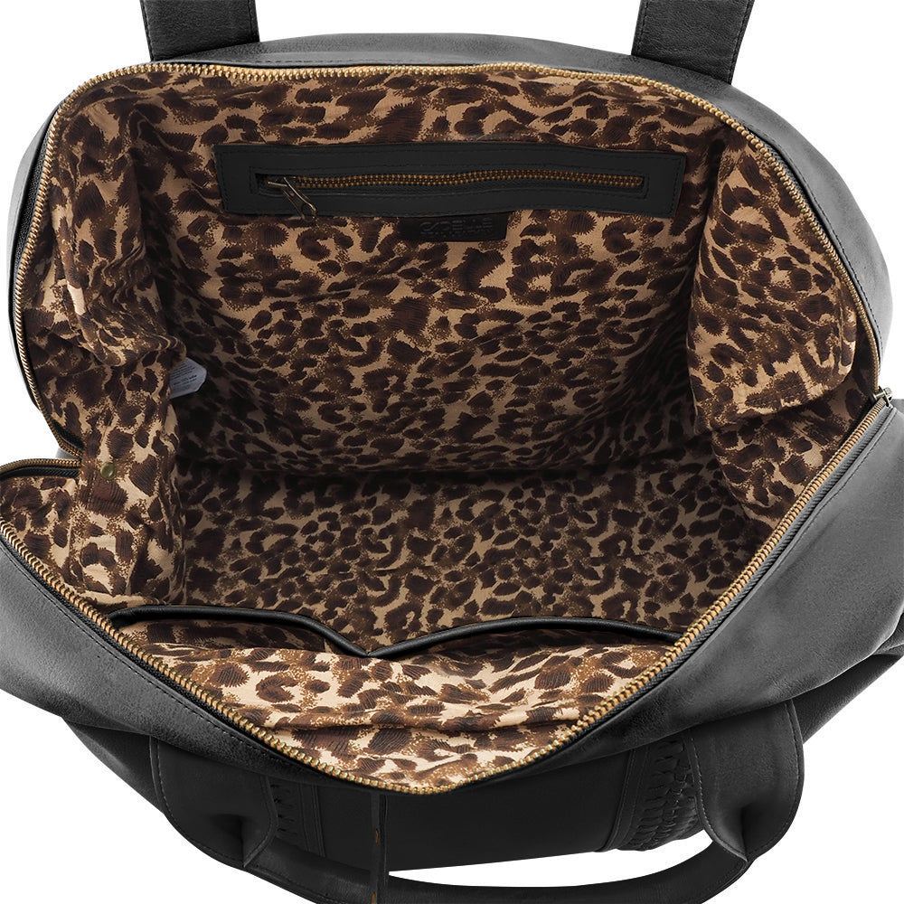 Leni Overnighter | Black-Handbags-CadelleLeather