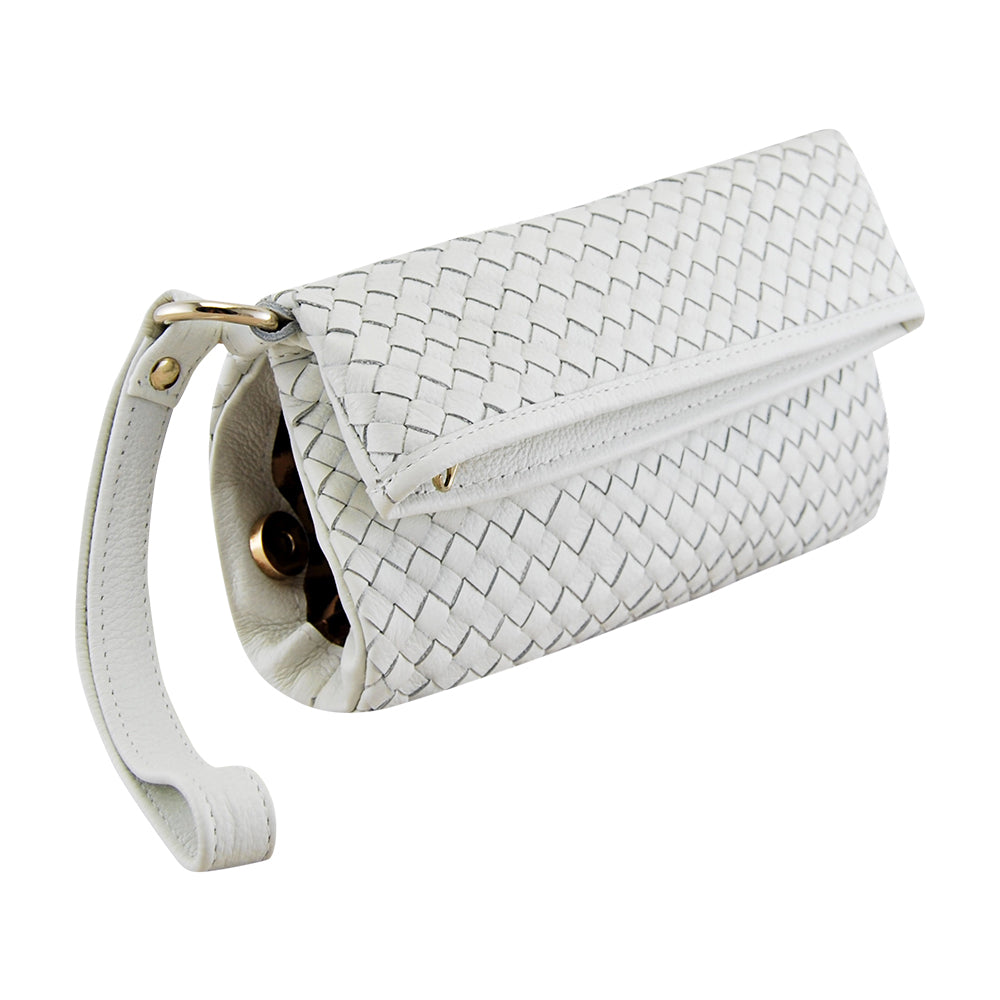 Leather Wallet Luna Weave Clutch White Picture 3 regular from Cadelle Leather