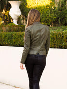 Leather Jacket Martina Olive Picture 4 Regular from Cadelle Leather
