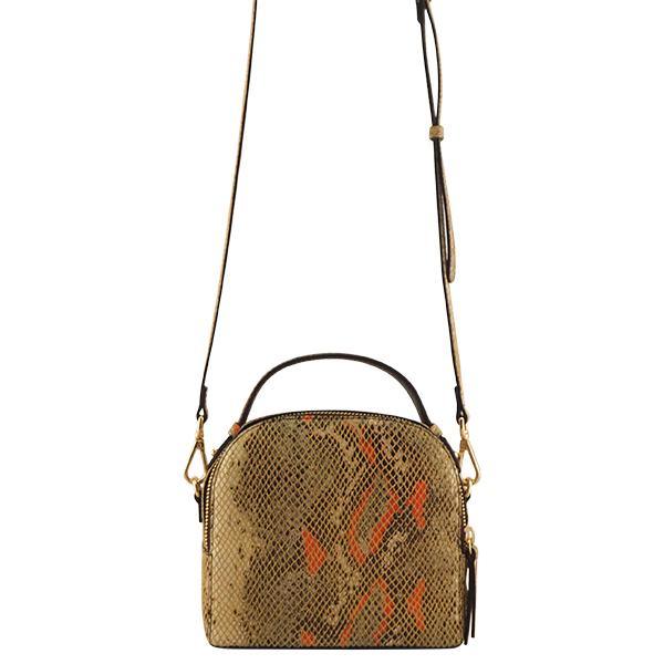 Leather Bag MONK Miami Orange/Brown Python Picture 7 Regular from Cadelle Leather