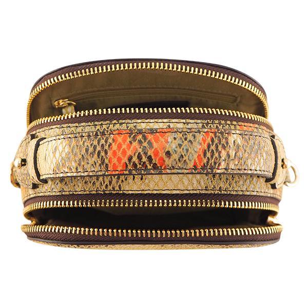 Leather Bag MONK Miami Orange/Brown Python Picture 8 Regular from Cadelle Leather