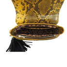 Leather Bag MONK Mini Jordan Black/Yellow Snake Picture 8 Regular from CadelleLeather