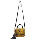 Leather Bag MONK Mini Jordan Black/Yellow Snake Picture 6 Regular from CadelleLeather