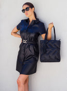 Leather Shirt Dress Kourtney Black Picture 2 regular from Cadelle Leather