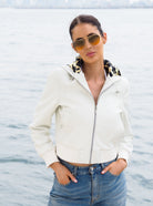 Sadie Cropped Jacket | White-CadelleLeather