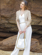 Leather Handbags Tamara Tote White/Camel Picture 2 regular from Cadelle Leather