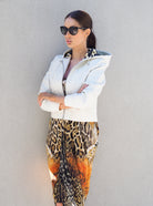 Sadie Cropped Jacket | White-CadelleLeather