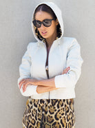 Sadie Cropped Jacket | White-CadelleLeather