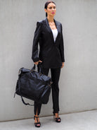 Charlie Overnight Bag | Black | Pre-order-CadelleLeather