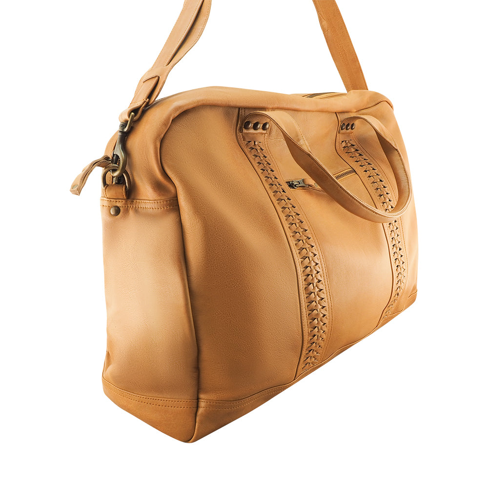 Leni Overnighter | Camel-CadelleLeather