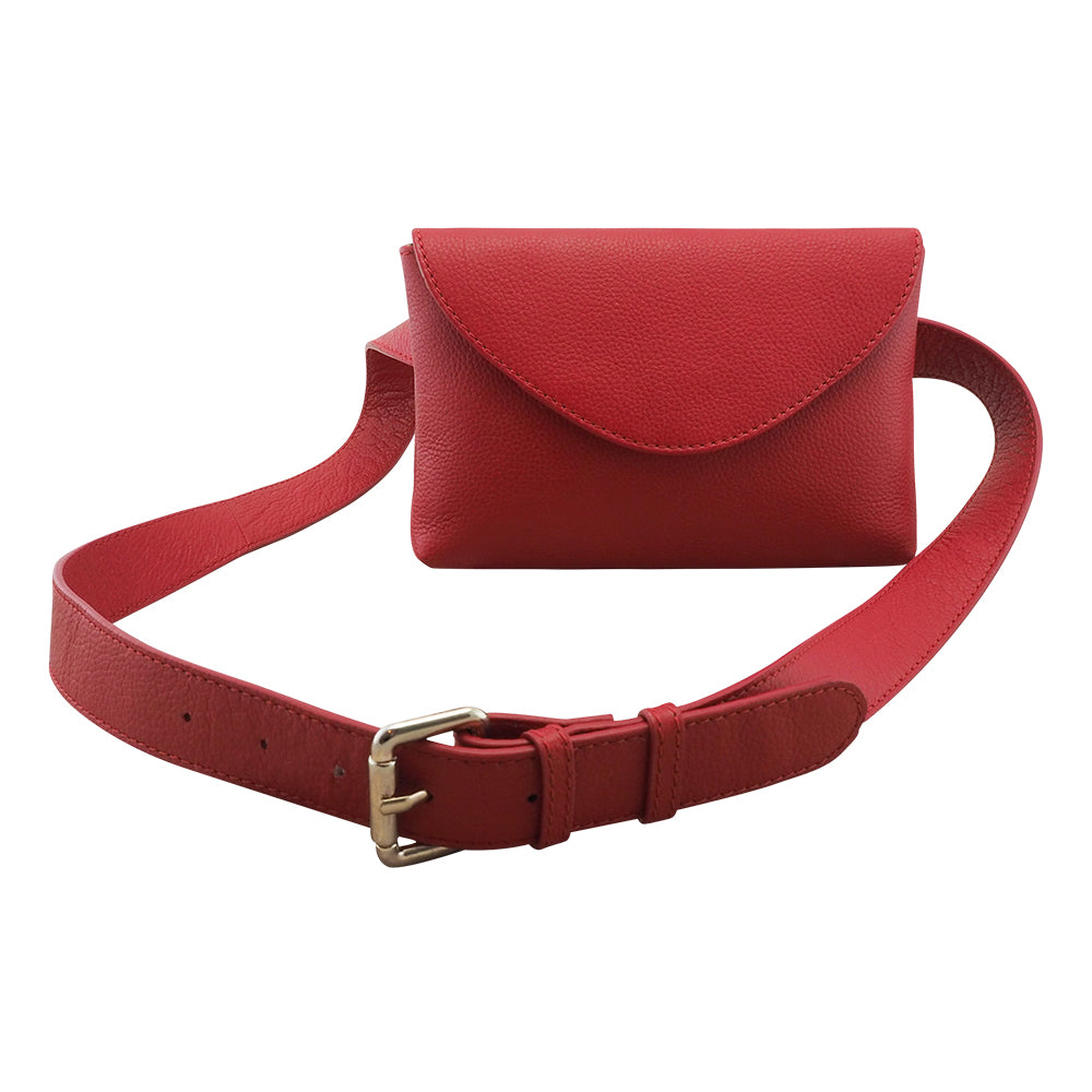 Bettina Bum Bag | Red-CadelleLeather
