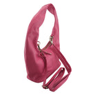Ellen Crescent Handbag | Fuchsia-CadelleLeather
