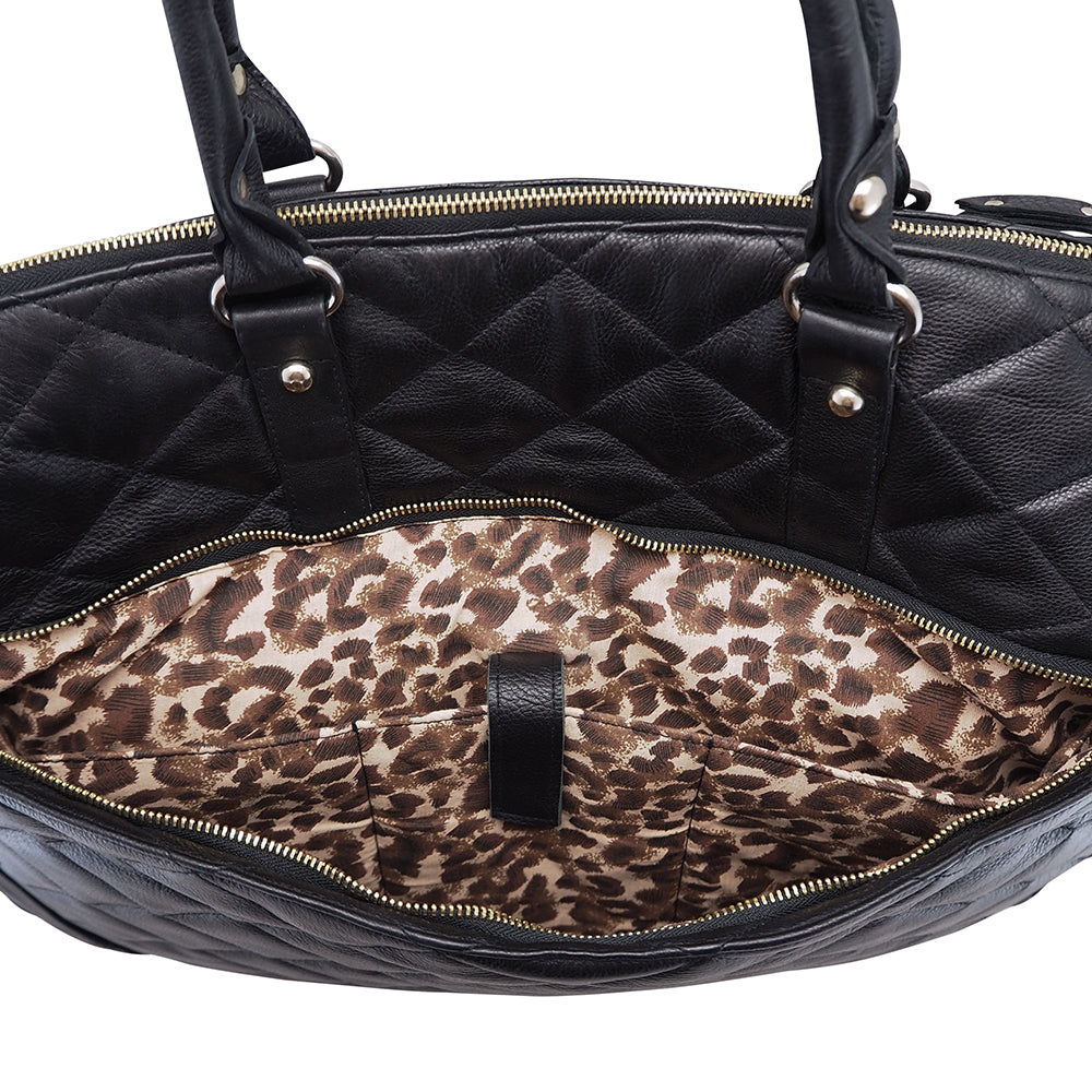 Bailey Overnighter | Black-CadelleLeather