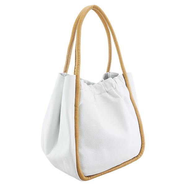 Leather Handbags Tamara Tote White/Camel Picture 1 regular from Cadelle Leather