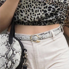 Leather Belt Cairo Belt Black/White Snake Skin Picture 2 regular from Cadelle Leather