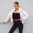 Fluro Chloe Stretch Leather Belt-CadelleLeather