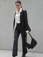 Goldie Flares | Black-CadelleLeather