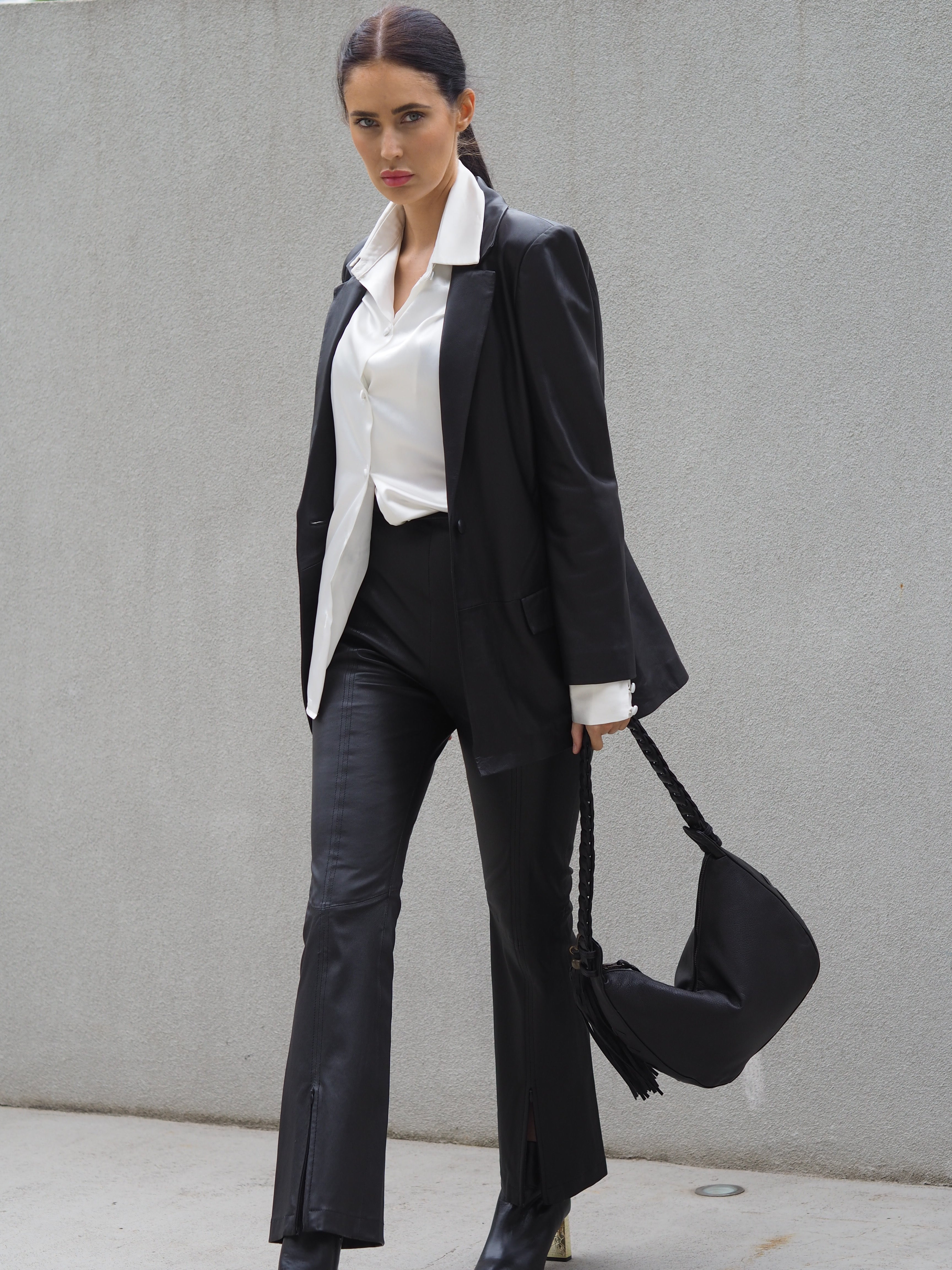 Goldie Flares | Black-CadelleLeather