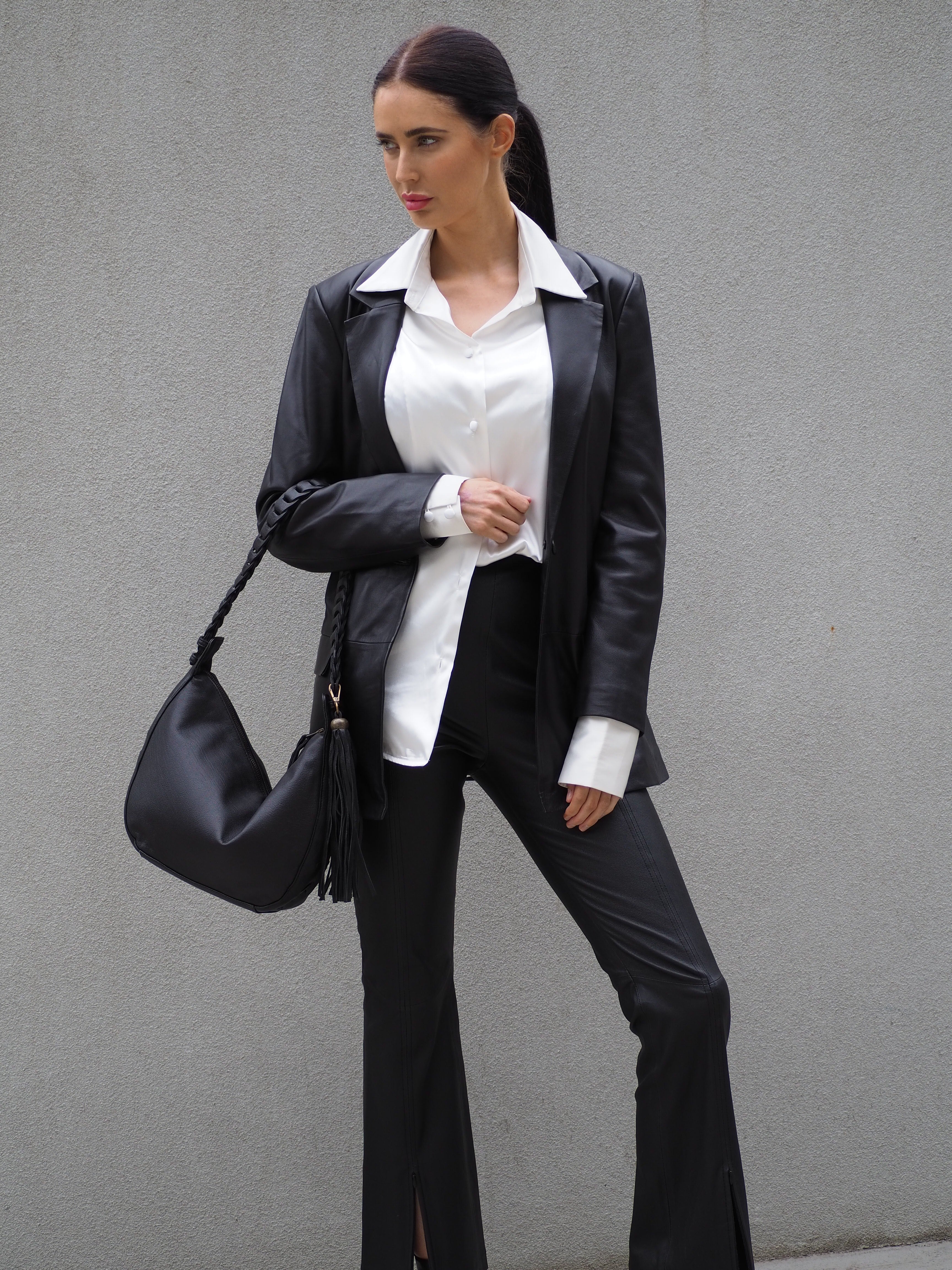 Goldie Flares | Black-CadelleLeather