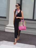 Positano Tote | Gold/Fuchsia-CadelleLeather