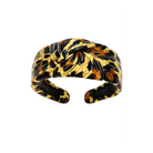 Cadelle Alice leopard print leather headband with knot detail