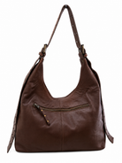 Bailey chocolate leather hobo back view
