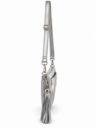 Cadelle Harriet silver metallic clutch-side view
