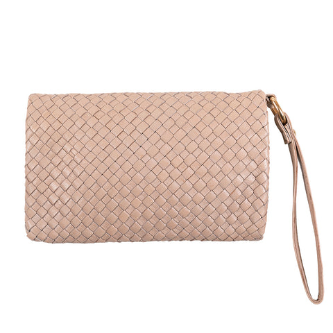 Luna Weave Clutch | Nude