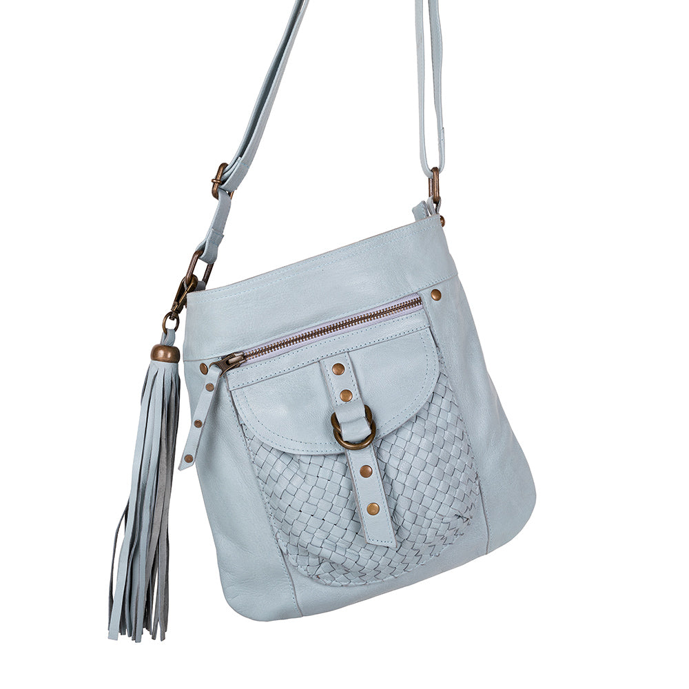 Millie Crossbody Bag | Pale Blue-Handbags-CadelleLeather