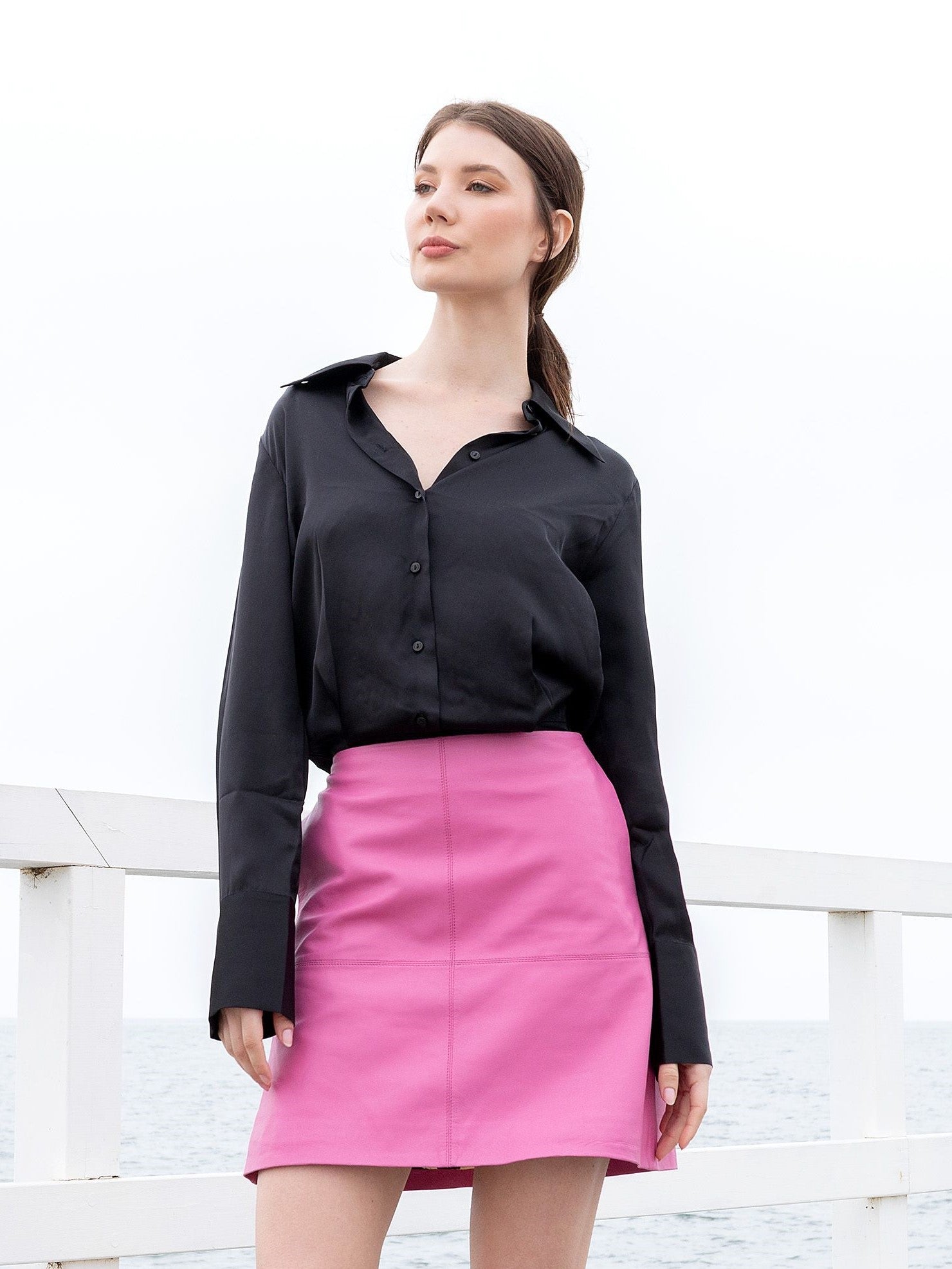 Becka A-line Mini Skirt-CadelleLeather