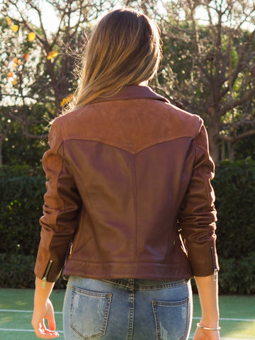 Patsy Leather/Suede Biker-CadelleLeather