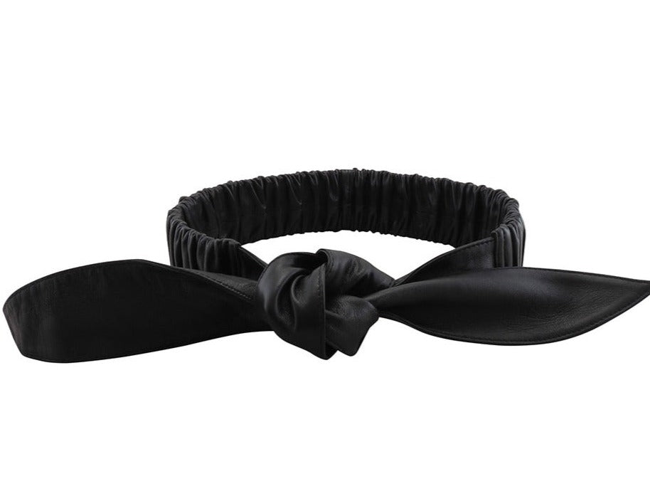 Kitty Wide Stretch Belt | Black-CadelleLeather