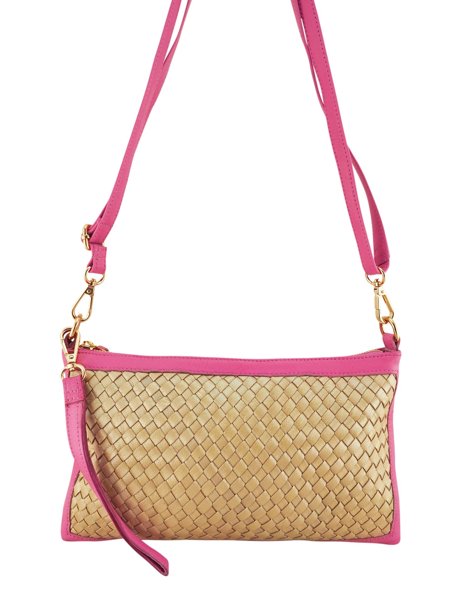 Gold metallic crossbody on sale bag