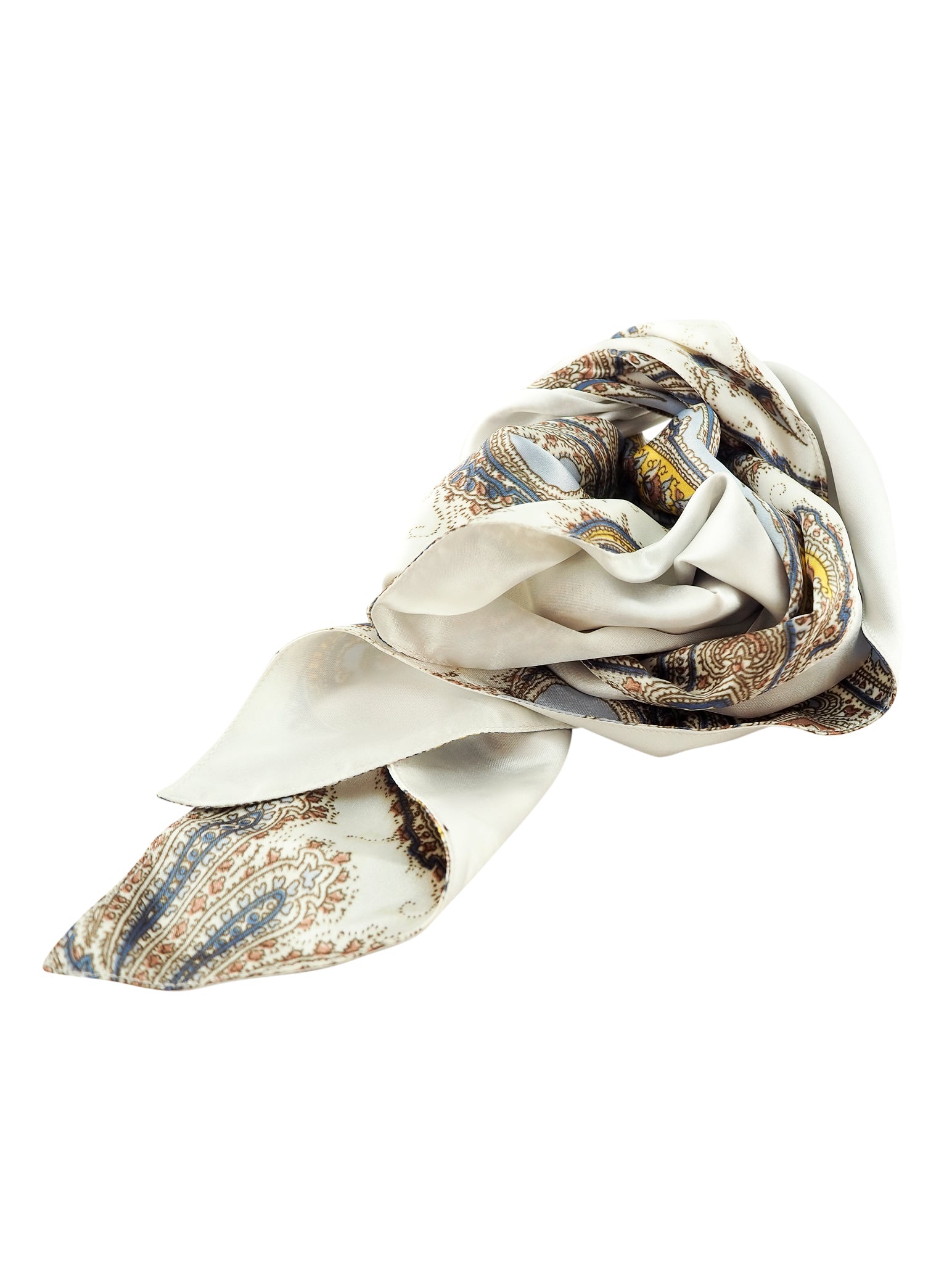 Double Sided Paisley Scarf | White-CadelleLeather