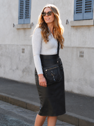 Cadelle Jamie crossbody in black with gold fittings