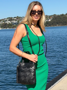 Cadelle Carter back leather crossbody with woven front