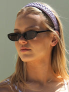Cadelle lilac leather plait headband