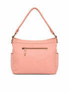 Cadelle Brooklyn misty rose leather shopper back view, with zip pocket